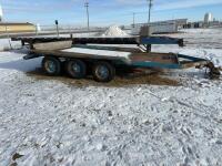 HOME BUILT STEEL TRIAXLE BUMPER PULL TRAILER