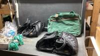 (3)DUFFLE BAGS + (3) UMBRELLA SHAPED CLOTHES DRYERS