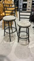 (2) SWIVEL CHAIRS - (2) DIFFERENT HEIGHTS