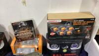 BOX OF ASSORTED LIGHTS & MISCELLANEOUS
