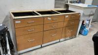 (3) LOWER CABINETS - , NO TOP