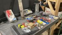 DRYER VENT, PIANO HINGE, SHELF BRACKETS, ANCHOR RINGS, DOOR KNOBS, FURNACE VENT COVER