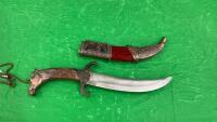 DECORATIVE KNIFE W/ METAL HORSEHEAD HANDLE