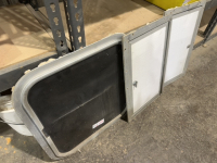 One trailer window to trailer fuel doors