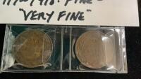 (2) CANADA 1917 & 1918 LARGE 1 CENT PIECE