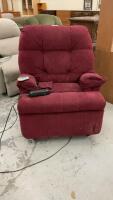 MEDLIFT 5500 ELECTRIC RELCINING LIFT CHAIR - BURGUNDY MICROSUEDE MATERIAL