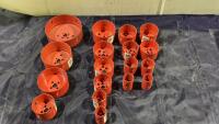 ASSORTED HOLE SAW DRILL BITS