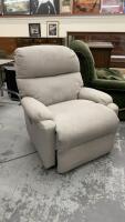 ELECTRIC RECLINER - TAUPE/GREY FABRIC