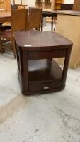 END TABLE W/ ONE LOWER DRAWER & UNDER STORAGE