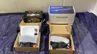 BOX OF BACK UP CAMERAS & SMALL MONITORS