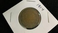 1914 CANADIAN LARGE 1 CENT COIN