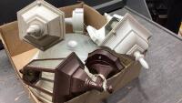 BOX OF USED OUTDOOR + INDOOR LIGHTS