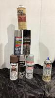 BOX VARIOUS SPRAY CANS