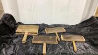 5 WOOL CARDERS