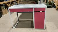 2-DRAWER DESK WITH PINK FRONT