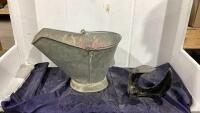 METAL COAL SCUTTLE & SHOE LAST
