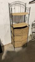 WICKER & METAL STAND