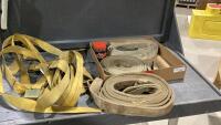 FLAT W/(2) WHEEL STRAPS, LITTLE BUNGY CORDS, (3) TOW STRAP/SLINGS