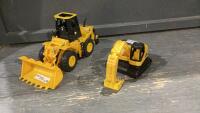 (2) PLASTIC EXCAVATOR TOYS