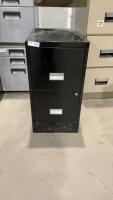 2-DRAWER BLACK FILING CABINET - LETTER SIZE