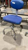 CRAMER BLUE ROLLING SHOP CHAIR