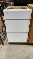 WHITE LOWER CABINET W/ 3-DRAWERS