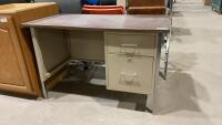 METAL DESK W/ 2-DRAWERS