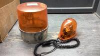 (2) AMBER BEACON LIGHTS