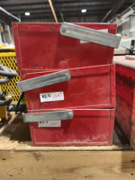 Three steel tool trays