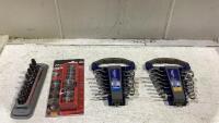 SHOP BOX WITH SOCKET SET, STUBBY WRENCH SETS & TORX SETS