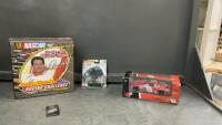 DIE CAST AP ACTION STOCK CAR, NASCAR TRIVIA GAME, HOT WHEELS CAR