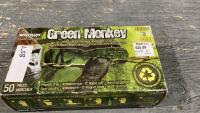 BOX OF WATSON GREEN MONKEY DISPOSABLE GLOVES - SIZE M