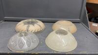 (4) ANTIQUE LIGHT FIXTURE COVERS