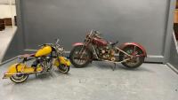 (2) METAL BIKE DECOR