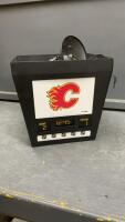 CALGARY FLAMES &ldquo;SCORE CLOCK&rdquo; LIGHT FIXTURE
