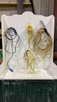 SHOP BOX WITH EXTENSION CORD, PORTABLE WORK LIGHT & CABLE