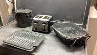 ROCK ELECTRIC FRYPAN, STEAMER, TOASTER, BROILER PAN