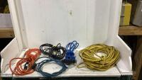 BOX OF EXTENSION CORDS