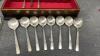 1891 ROGERS ONEIDA SILVERWARE IN MAPLE BOX - 2