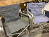 Aluminum fold up lawn chairs with side tables