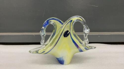 MURANO GLASS &ldquo;SWAN&rdquo; NAPKIN HOLDER