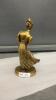 SOLID BRASS LADY GOLFER STATUE - 2