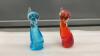 (2) DESIGNED IN MURANO GLASS DOG ORNAMENTS