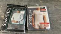 BOX W/(1) PACK OF 2 CREW NECK T-SHIRTS + (1) THERMAL SWEAT SHIRTS