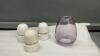 (3) CPR PORCELAIN INSULATORS & CPR PURPLE GLOBE