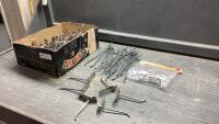 BOX OF PEG BOARD HOOKS, SLAT HOOKS