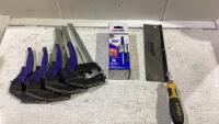 SHOP BOX SNAP BACK, CLAMPS & REVERSING BACKSAW 10"