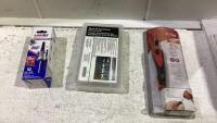 SHOP BOX WITH SOLDERING IRON, 20 PC AIR COMPRESSOR ACCESSORY KIT & SNAP BACK LENOX