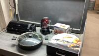 BOX W/FOOD SAVER, MINI CHOPPER, WOK, FRYPAN, BETTER CROCKER BLENDER