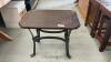 WOOD/STEEL SIDE TABLE